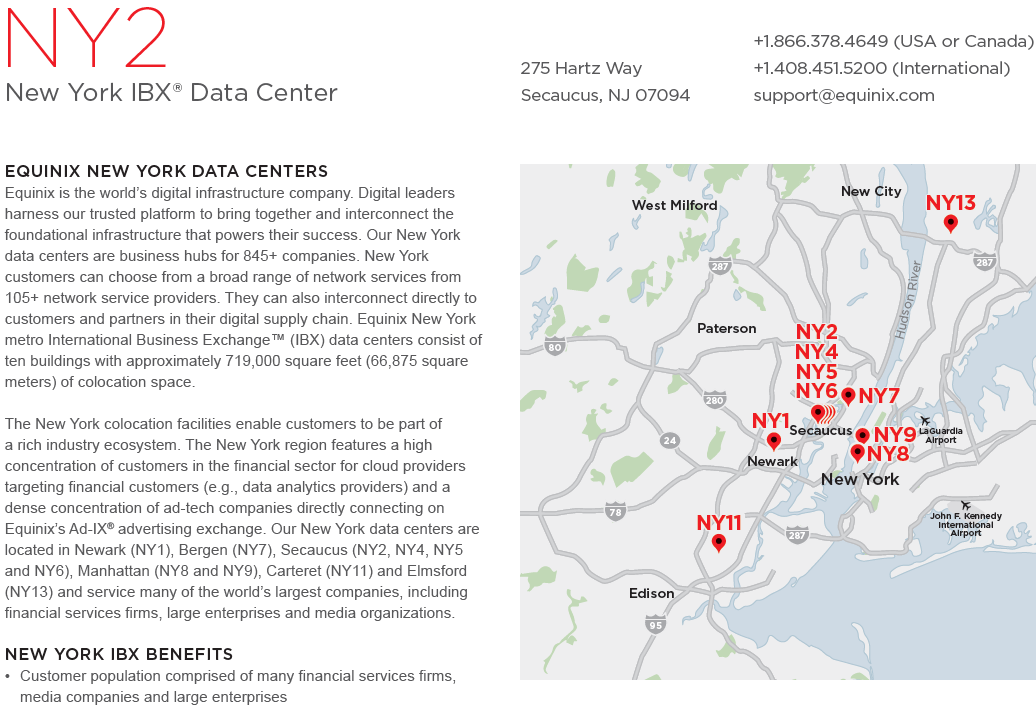 equinix ny2 fact sheet