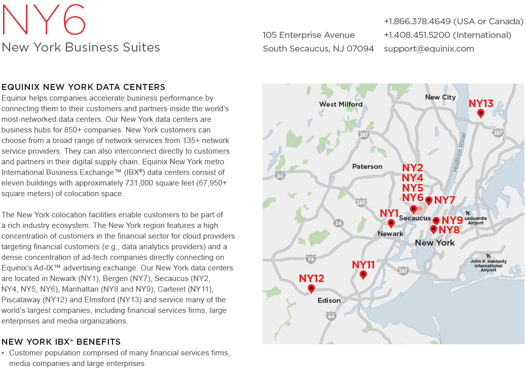 equinix ny6 fact sheet