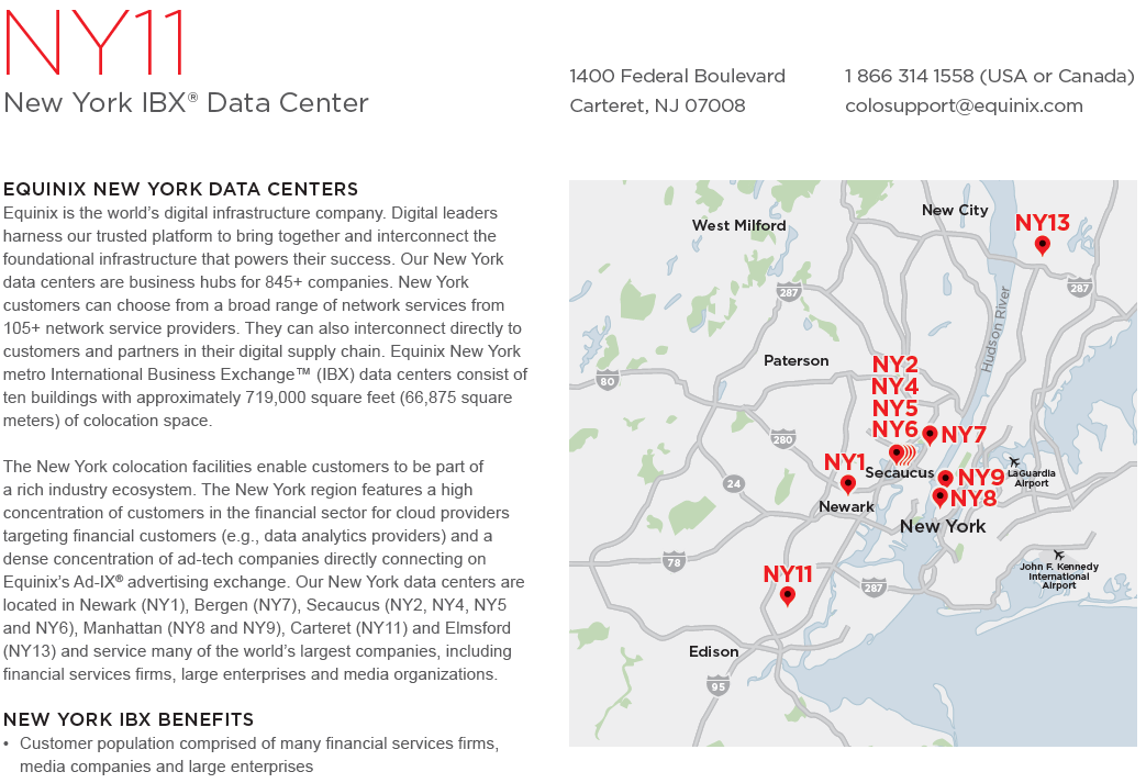equinix ny11 fact sheet