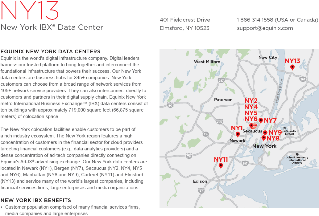 equinix ny13 fact sheet